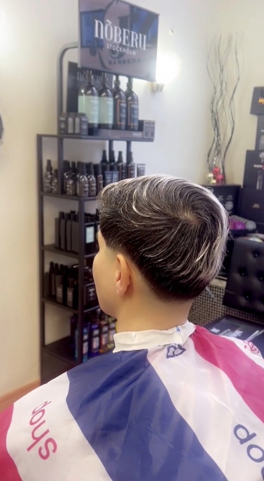 Silver Comb-Over Fade