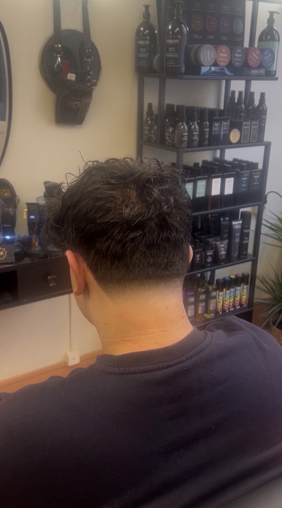 Curly Taper Fade